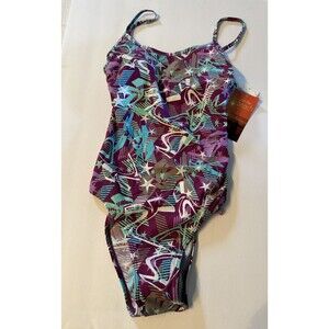 On The Beach women's one piece swimsuit multicolor adjustable straps Size 8 NWT